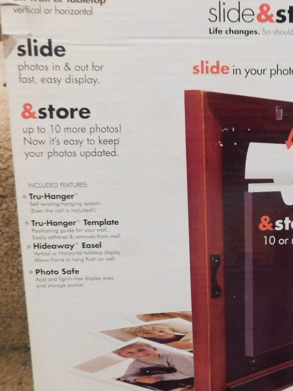 NEW 5 x 7 SLIDE & STORE Picture Frame Store Up To 10 Pictures